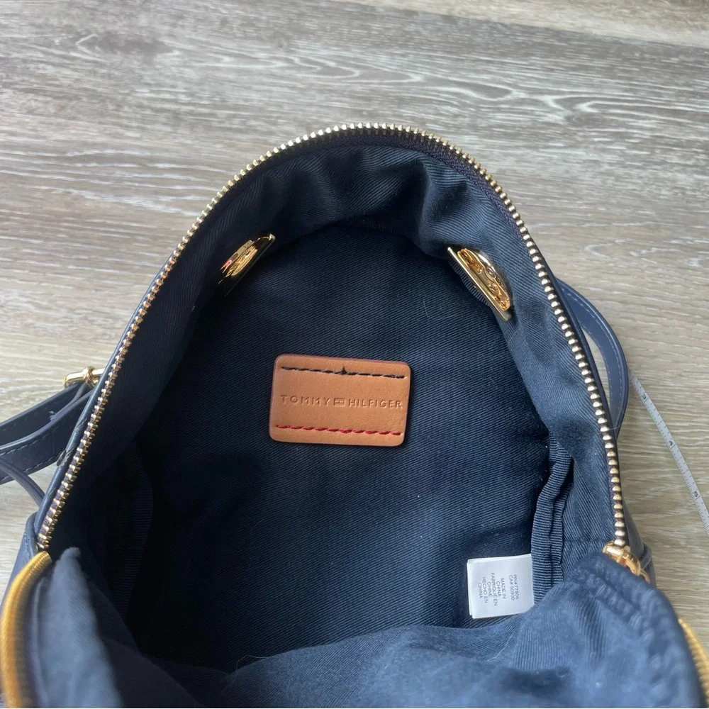 Tommy Hilfiger Panther Backpack Purse Navy and Red